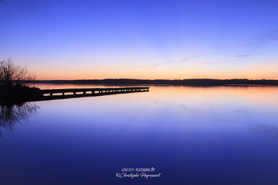 Crépuscule sur le lac de Soustons